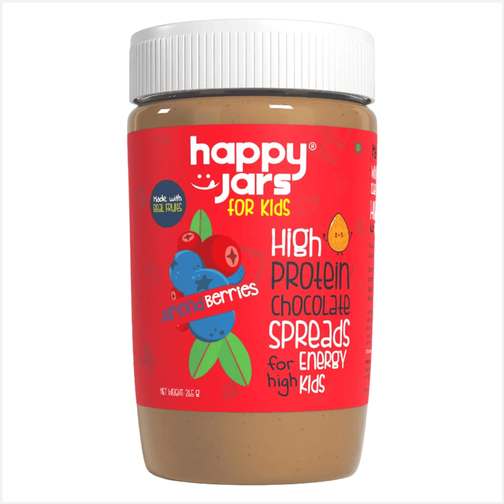 Happy Jars Almond Berries High Protein Chocolate Spread