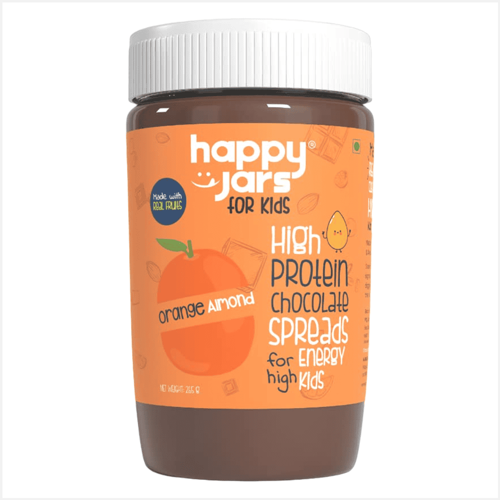 Happy Jars Orange Almond High Protein Chocolate Spread
