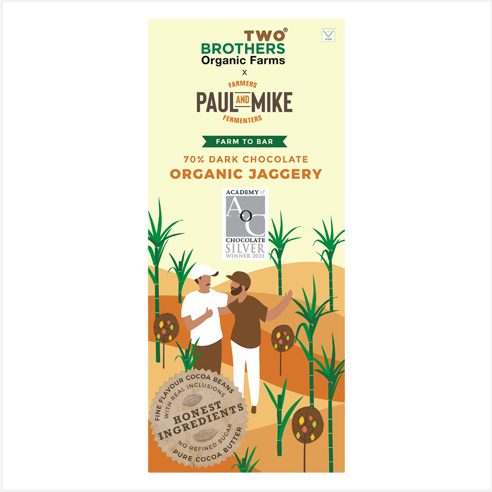 Paul & Mike 70% Organic Jaggery Dark Chocolates