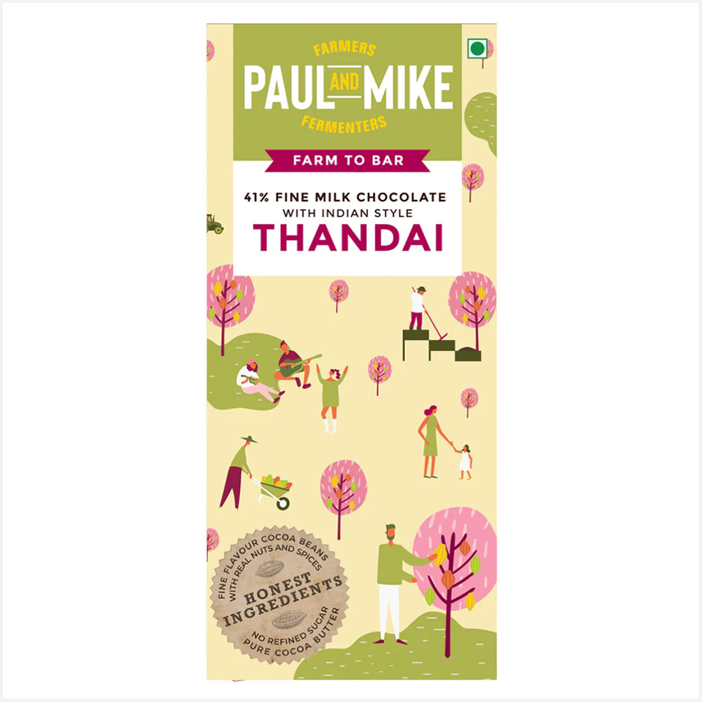 Paul & Mike 41% Fine Milk Indian Style Thandai Chocolates