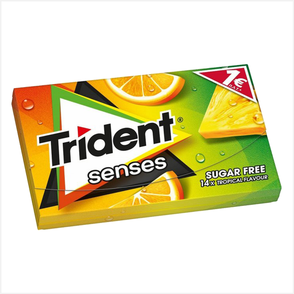Trident Senses Tropical Mix Flavour Sugarfree Gum