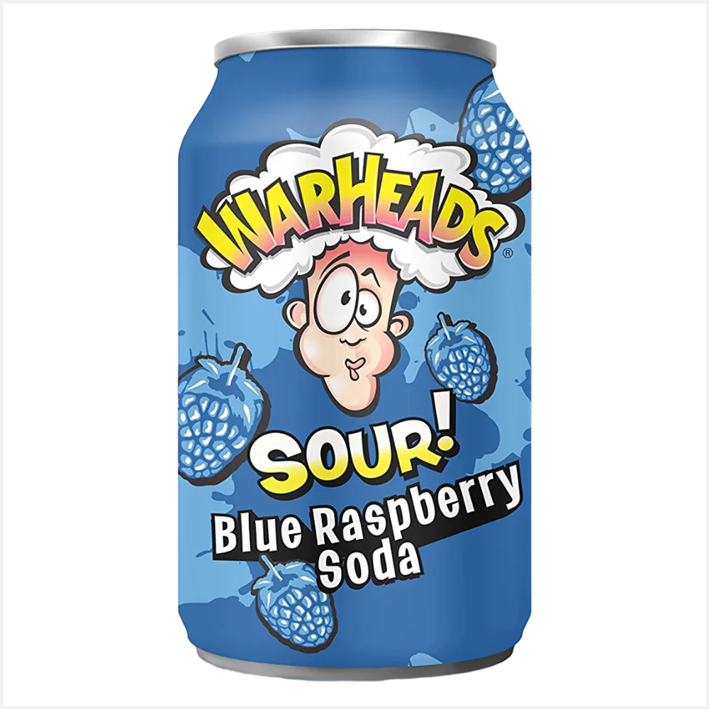 Warheads Sour Blue Rasberry Soda