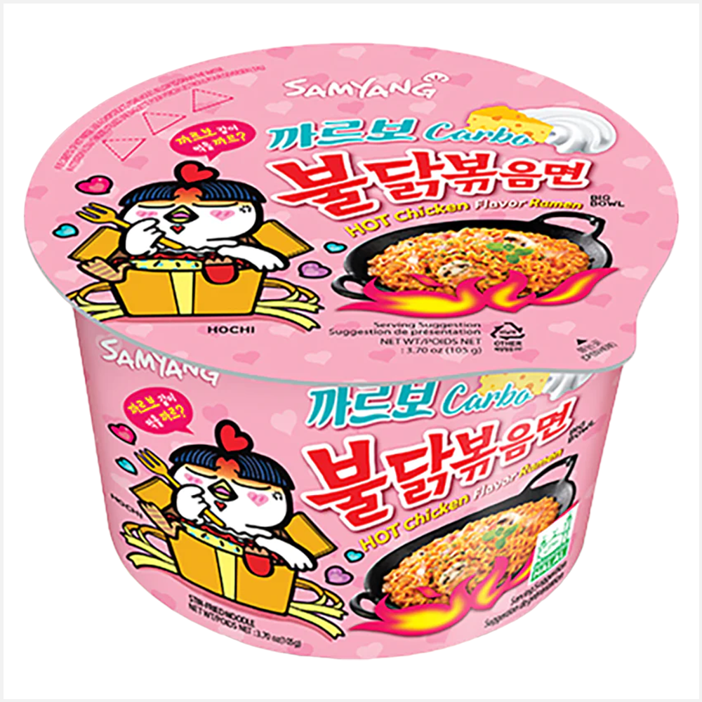 Samyang Buldak Carbonara Hot Chicken Flavour Ramen Tub