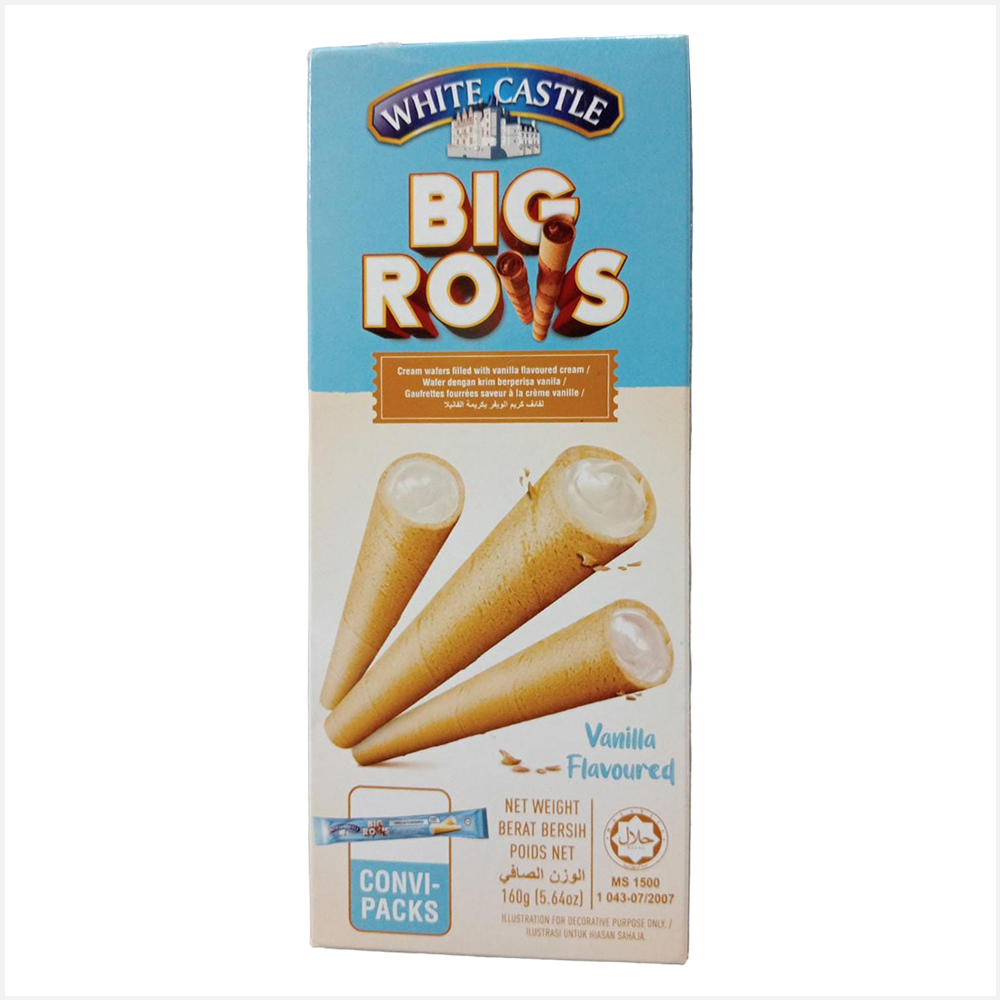 White Castle Luxury Vanilla Cream Wafer Roll Sticks