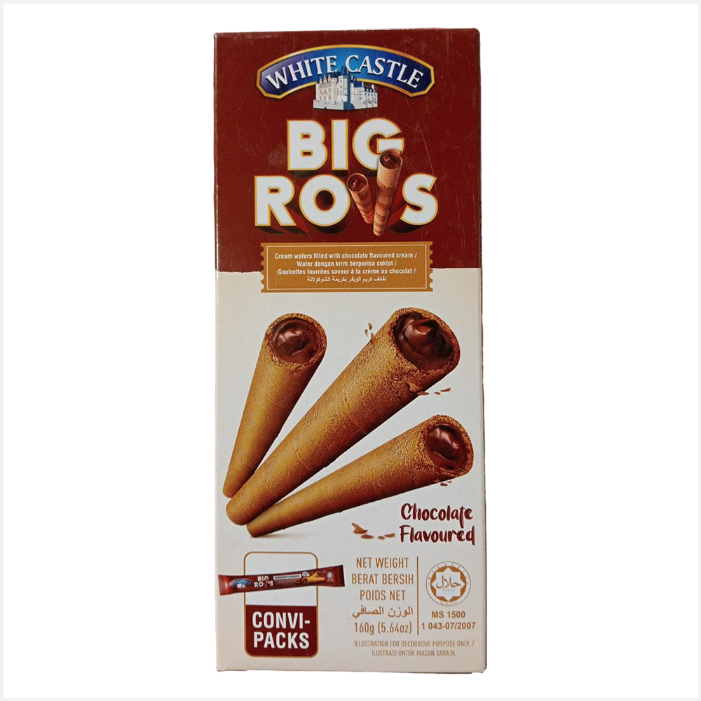 White Castle Luxury Chocolate Cream Wafer Roll Sticks