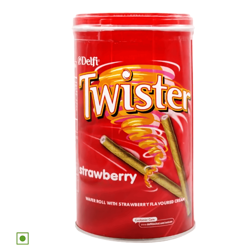 Twister Flavoured Cream Wafer Roll - Strawberry