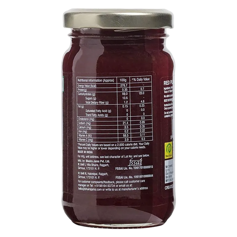 Bhuira Red Plum Natural Jam