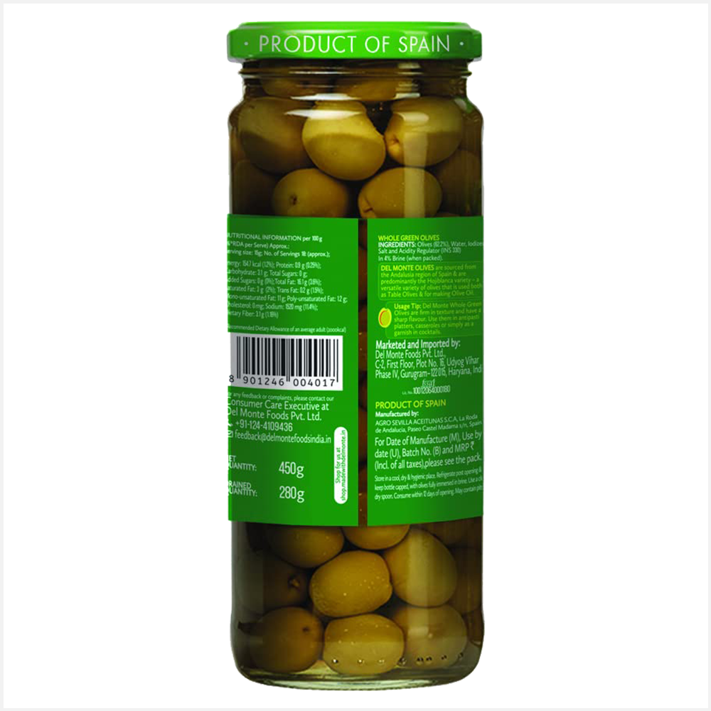 Del Monte Whole Green Olives