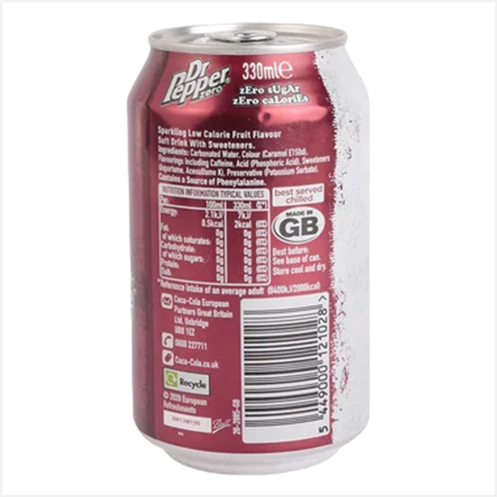 Dr.Pepper Zero Sugar Soft Drink