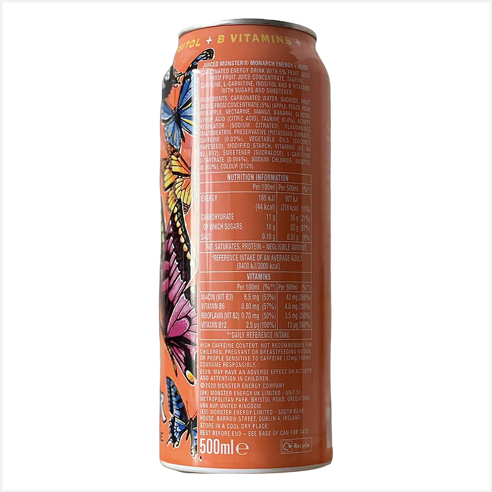 Monster Energy Drink Monarch Flavour