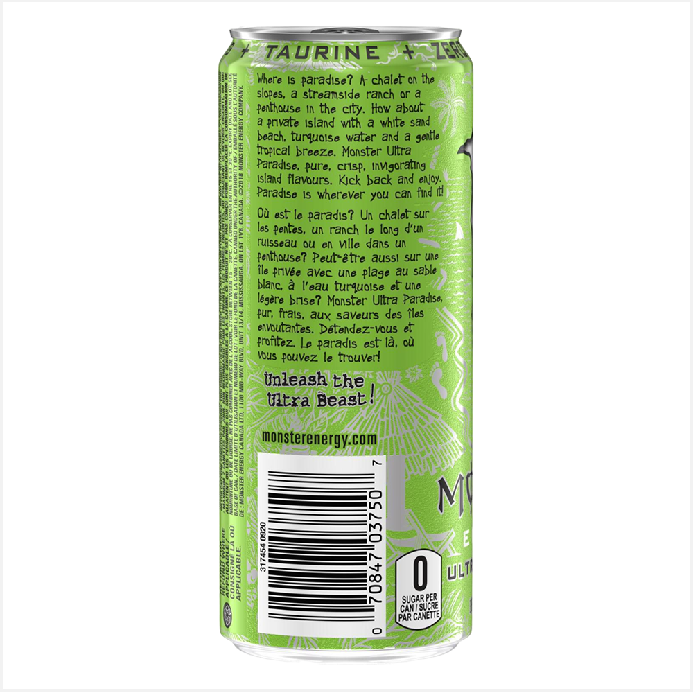 Monster Zero Sugar Ultra Paradise Energy Drink