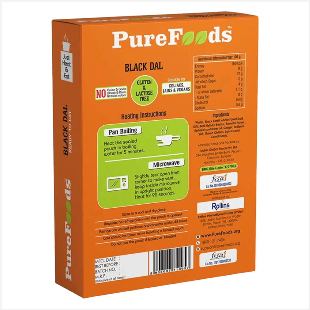 Pure Foods Black Dal