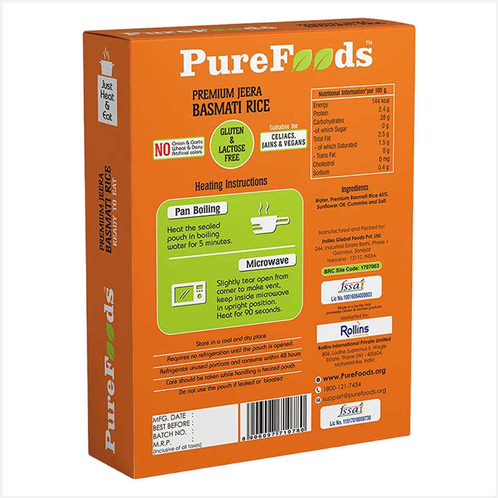 Pure Foods  Premium Jeers Basmati Rice