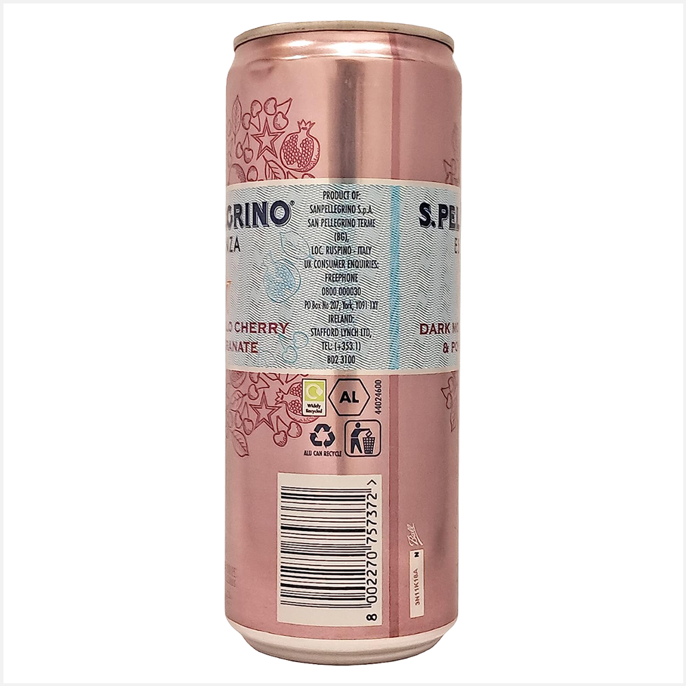 S.Pellegrino Essenza Dark Morello Cherry &  Pomegranate Flavoured  Mineral Water