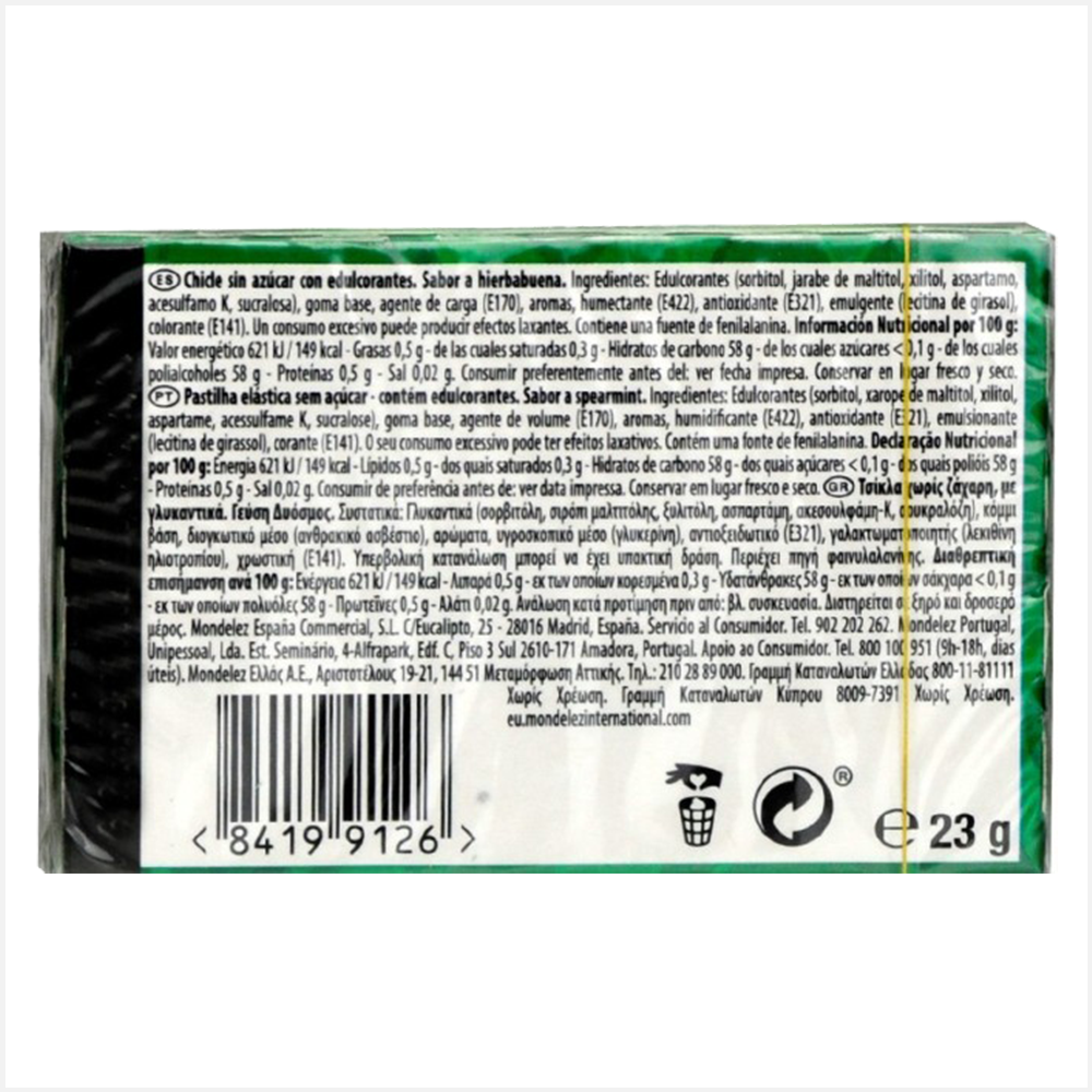 Trident Senses Rainforest Mint Flavour Sugarfree Gum