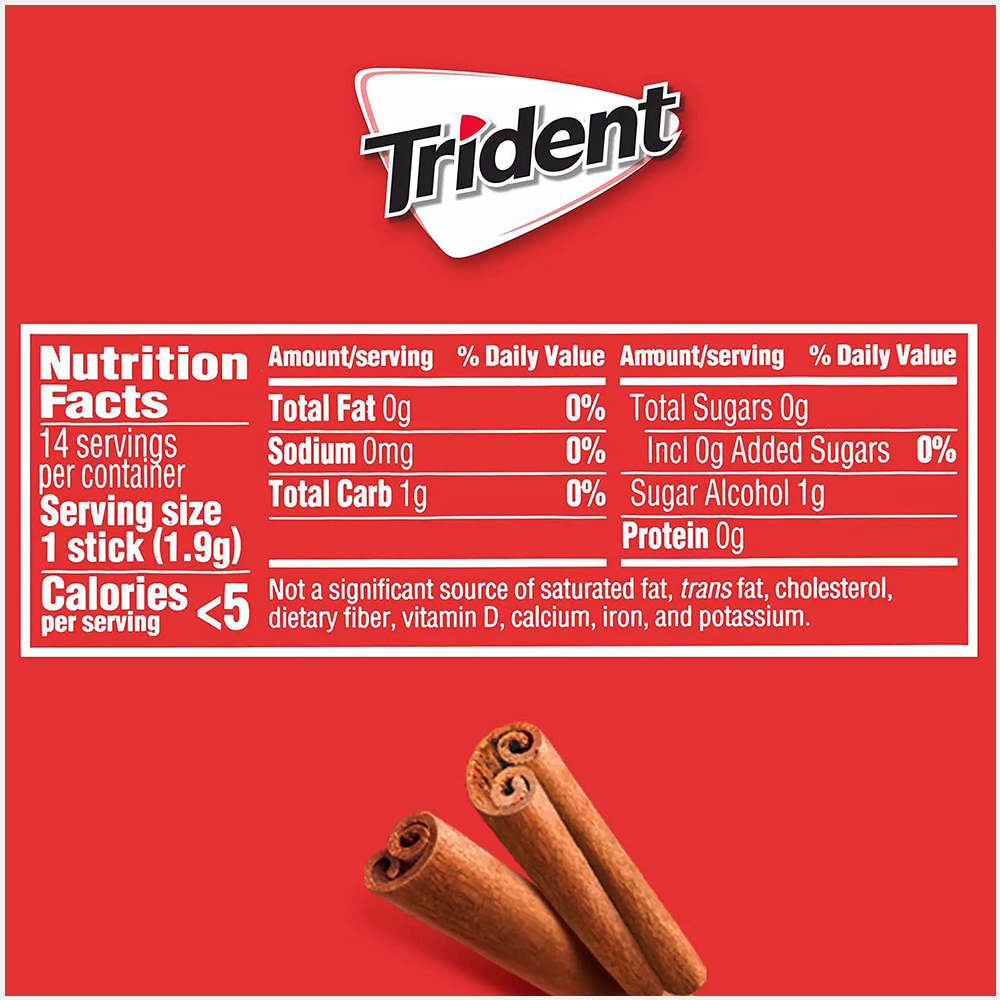 Trident Cinnamon Flavour Gum