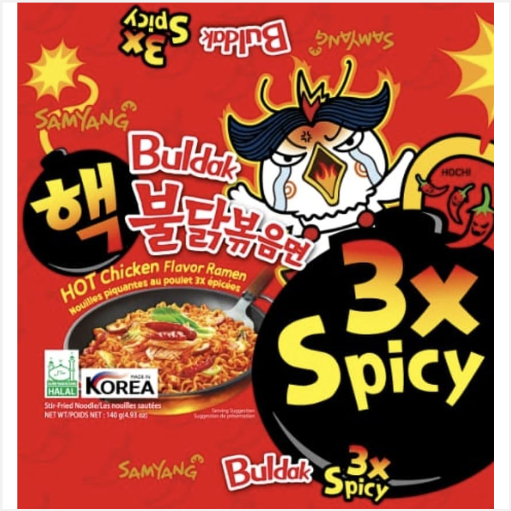 Samyang Buldak Hot Chicken Flavour Ramen 3x Spicy Tub