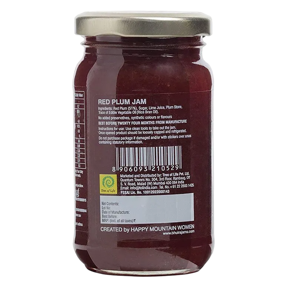 Bhuira Red Plum Natural Jam