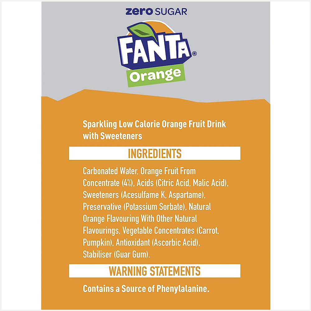 Fanta Zero Sugar Orange
