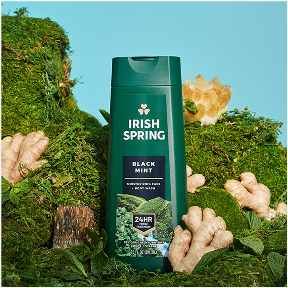 Irish Spring Black Mint Body Wash-Men