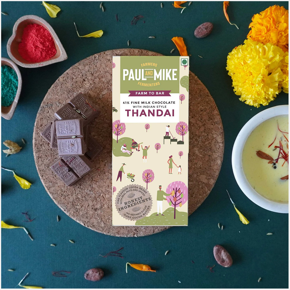 Paul & Mike 41% Fine Milk Indian Style Thandai Chocolates