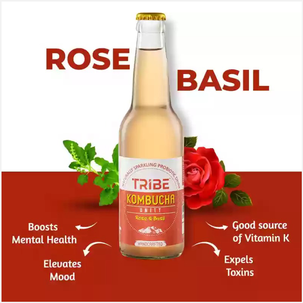 Tribe Kombucha Unity Rose & Tulsi