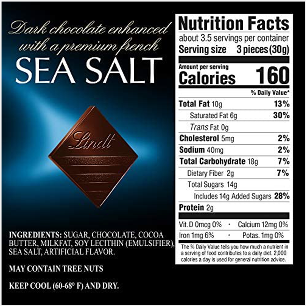 Lindt Caramel Touch of Sea Salt Dark