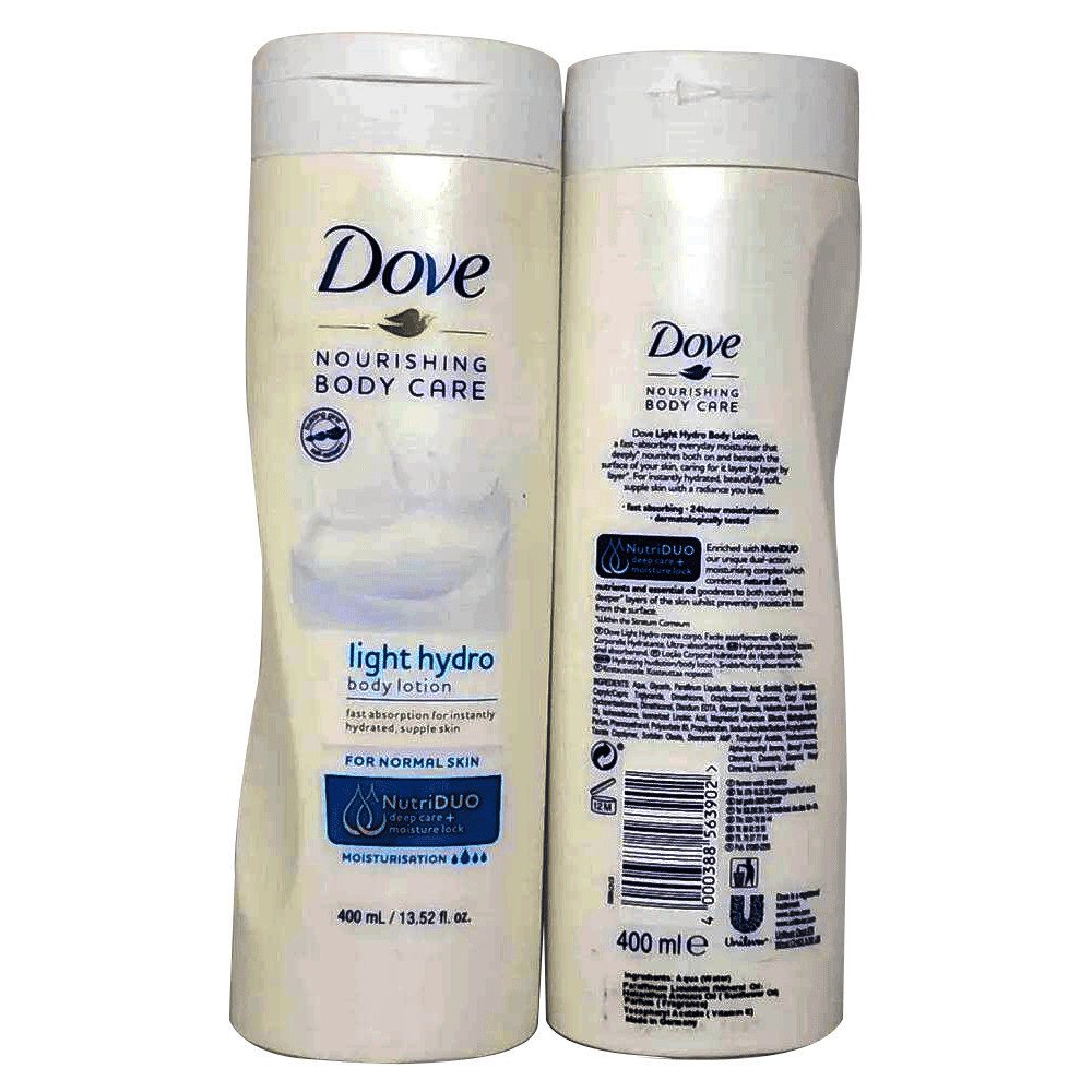 Dove Nourishing light hydro Bodycare Body Lotion-Women- (400 Ml)