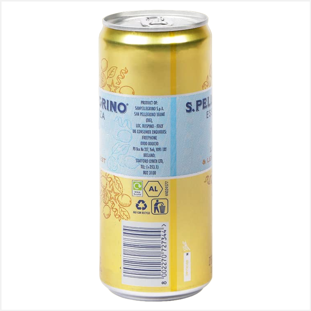 S.Pellegrino Essenza Lemon & Lemon Zest Flavoured  Mineral Water