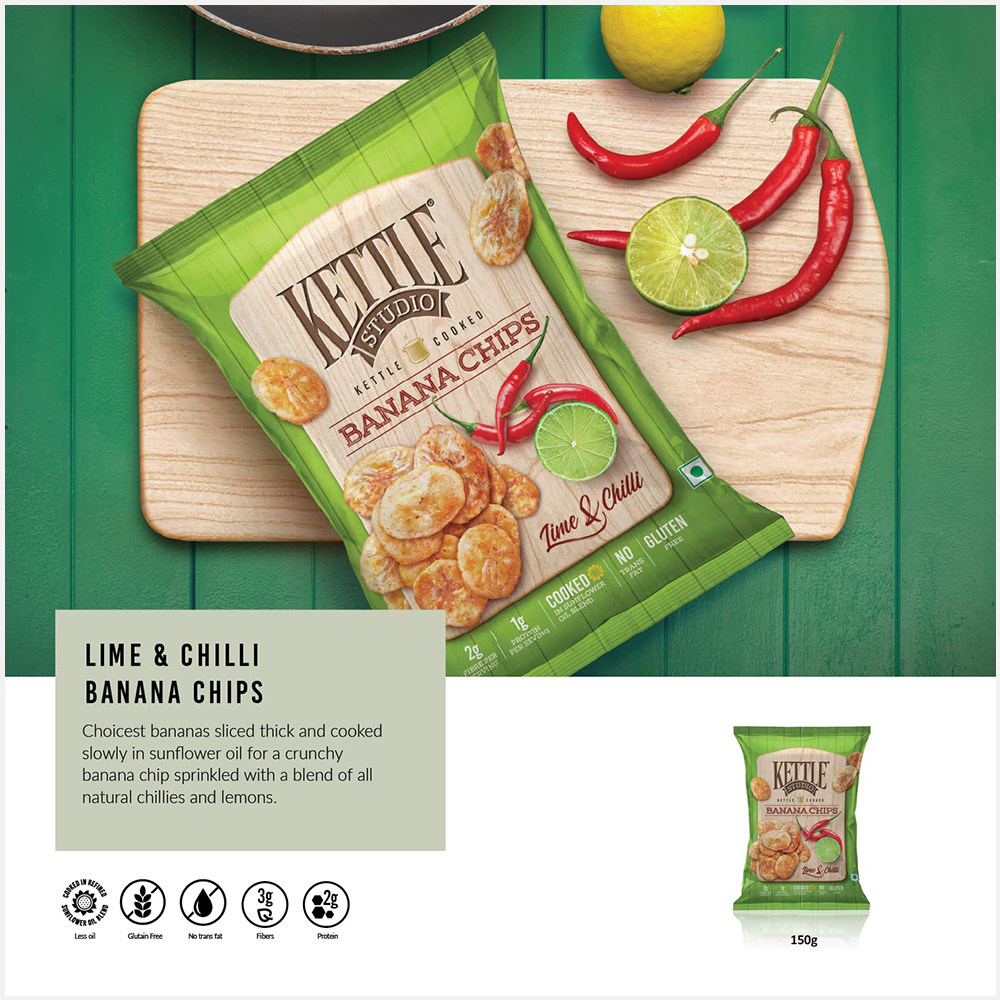 Kettle Studio Lime & Chilli Banana Chips