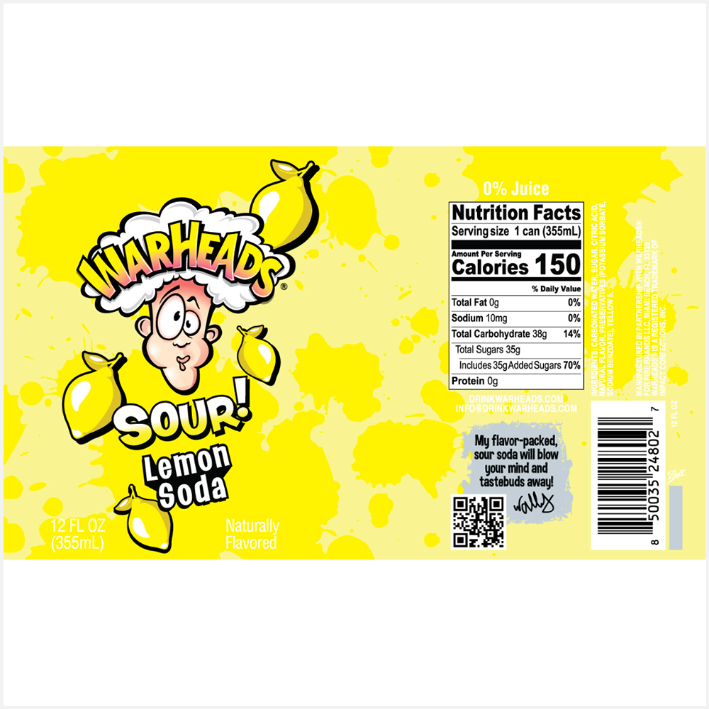 Warheads Sour Lemon Soda