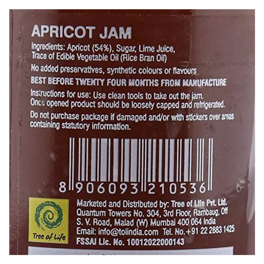Bhuira Apricot Natural Jam
