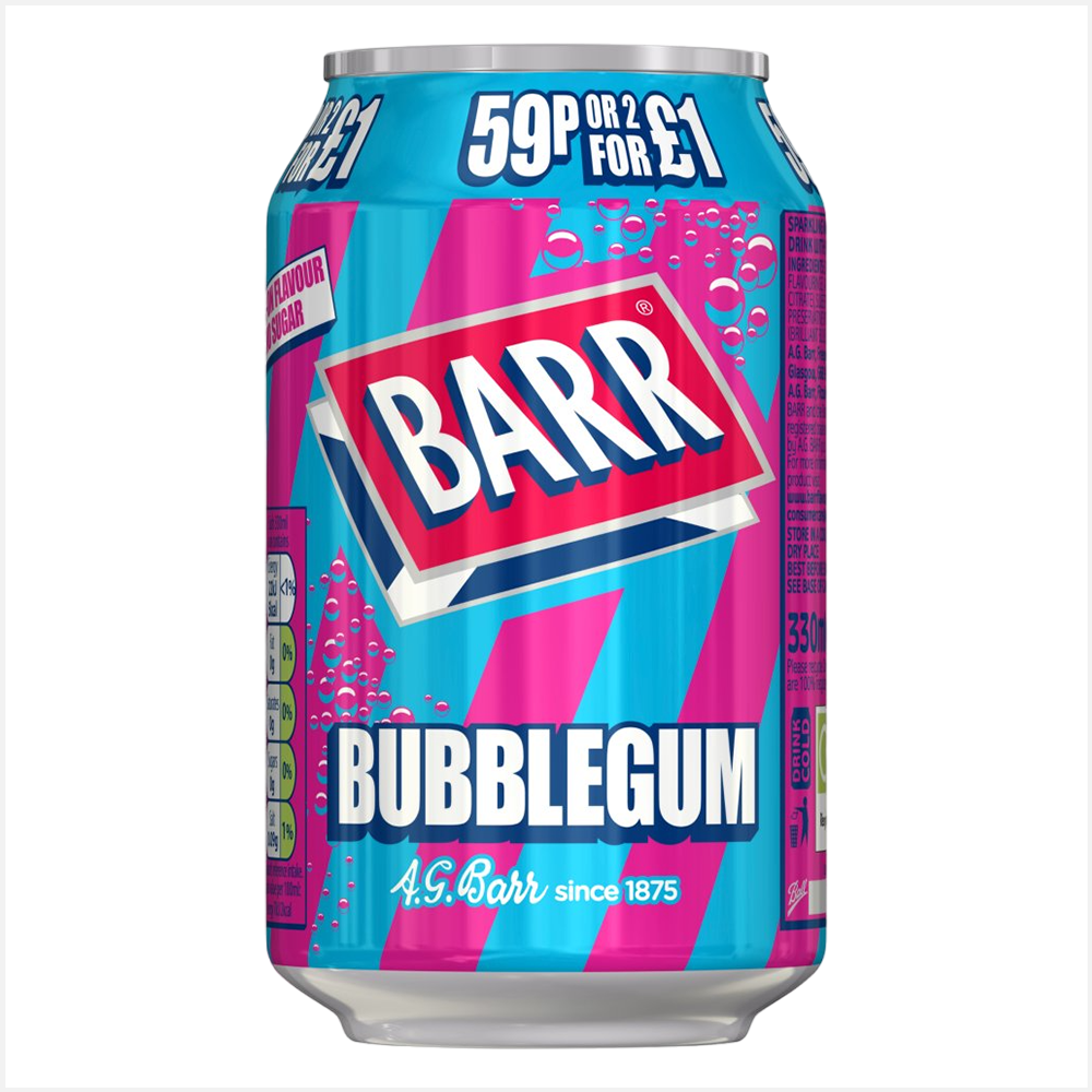 Barr Bubblegum Soft Drink