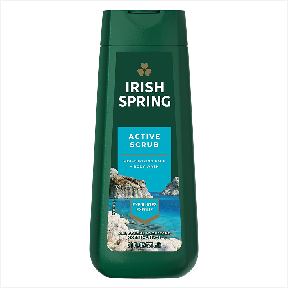 Irish Spring Active Scrub Body Wash-Men