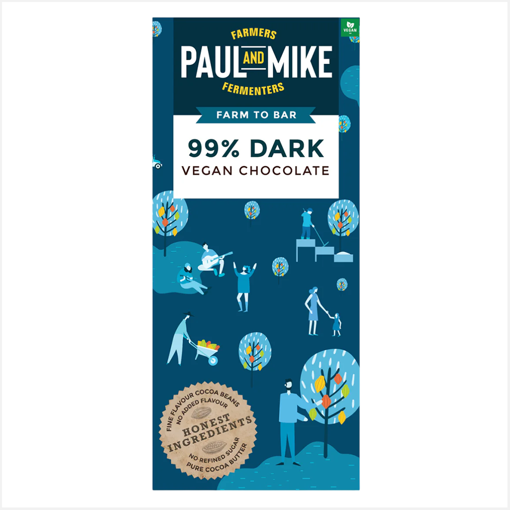 Paul & Mike 99% Vegan Dark Chocolates