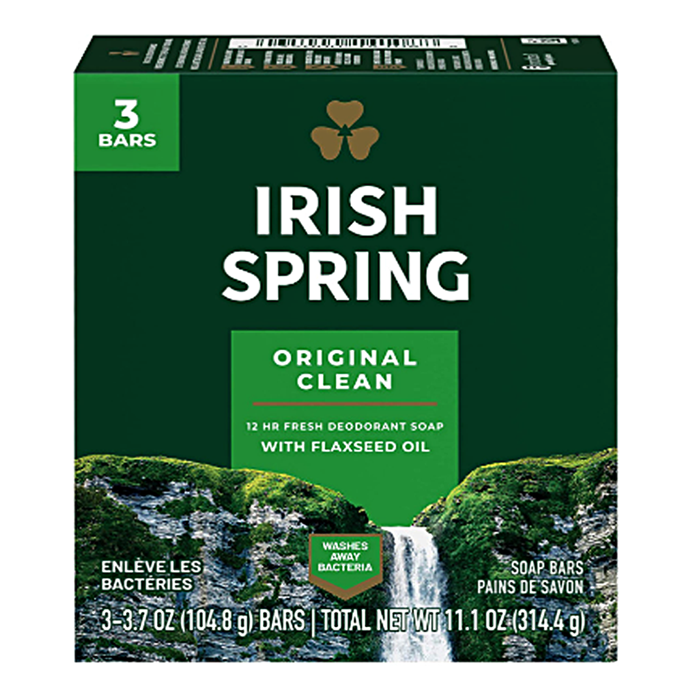 Irish Spring With Flaxseed Oil Soap Bar-Men(Pack of 3 )- (314 Ml)