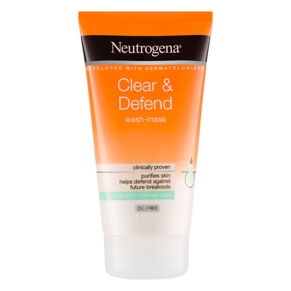 Neutrogena Clear & Defend Wash Mask Face Wash-Women- (150 Ml)