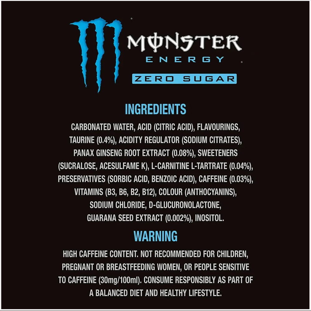 Monster Energy Zero Sugar Energy Drink