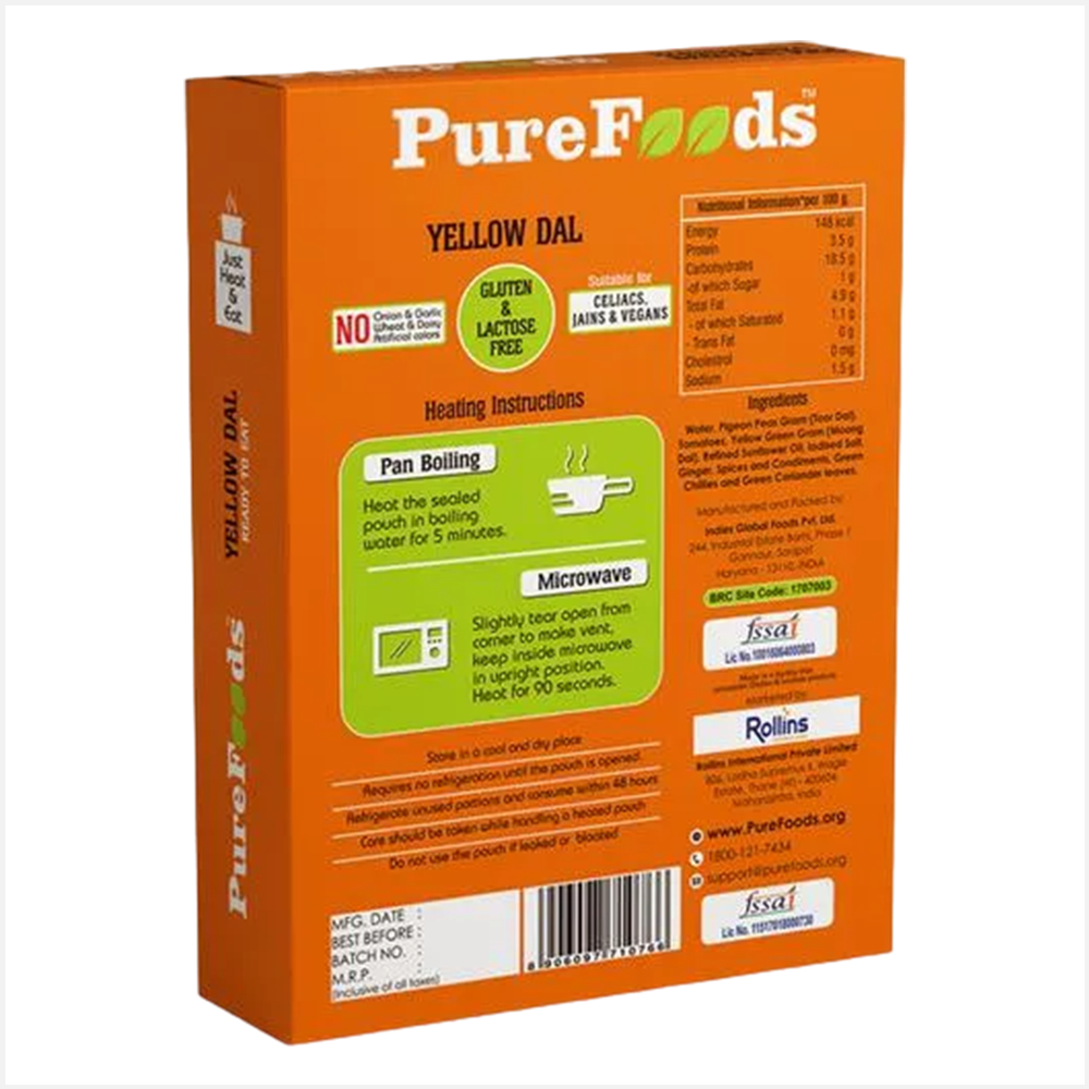 Pure Foods Yellow Dal