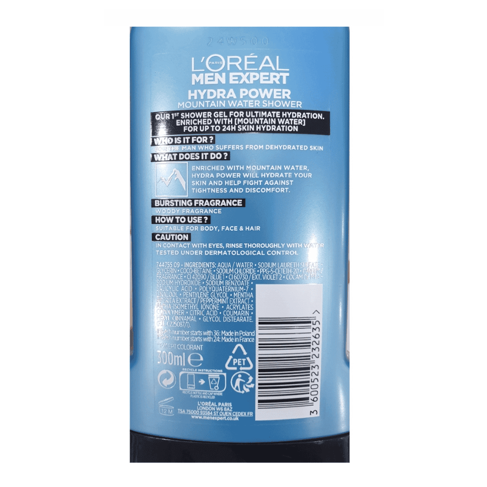 Lorel Men Expert Hydra Power Shampoo Cum Body Wash-Men- (300 Ml)