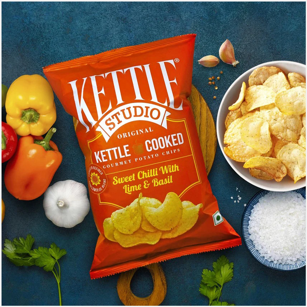 Kettle Studio Sweet Chilli with Lime & Basil Potato Chips